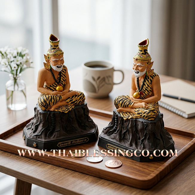 🌌 Sacred "Rusi Perd Jakrawan" (The Universe-Opening Sage) – Hand-Painted Mineral Edition: Arjan San Khongwet (2014) – The Supreme Engine for Infinite Opportunity, Universal Wealth, and Absolute Sovereign Command!