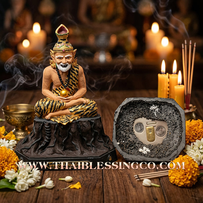 🌌 Sacred "Rusi Perd Jakrawan" (The Universe-Opening Sage) – Hand-Painted Mineral Edition: Arjan San Khongwet (2014) – The Supreme Engine for Infinite Opportunity, Universal Wealth, and Absolute Sovereign Command!