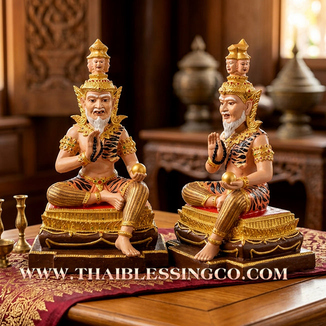 🧘‍♂️ Sacred "Rusi Phrom" (The Brahma Sage) – Hand-Painted Mineral Edition: Luang Pho Khlaeo, Wat Ruang Wet Mongkhon (2014) – The Supreme Engine for Creative Wealth, Sovereign Authority, and Absolute Life Elevation!
