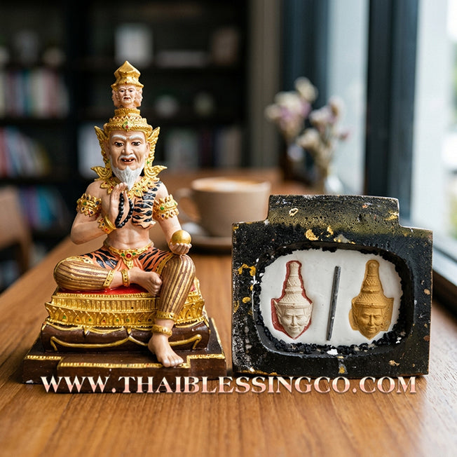 🧘‍♂️ Sacred "Rusi Phrom" (The Brahma Sage) – Hand-Painted Mineral Edition: Luang Pho Khlaeo, Wat Ruang Wet Mongkhon (2014) – The Supreme Engine for Creative Wealth, Sovereign Authority, and Absolute Life Elevation!