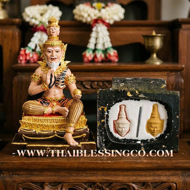 🧘‍♂️ Sacred "Rusi Phrom" (The Brahma Sage) – Hand-Painted Mineral Edition: Luang Pho Khlaeo, Wat Ruang Wet Mongkhon (2014) – The Supreme Engine for Creative Wealth, Sovereign Authority, and Absolute Life Elevation!