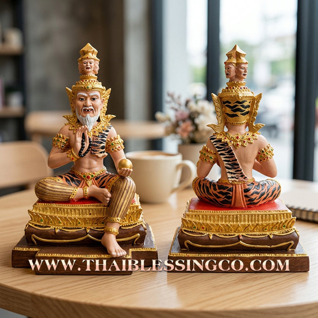 🧘‍♂️ Sacred "Rusi Phrom" (The Brahma Sage) – Hand-Painted Mineral Edition: Luang Pho Khlaeo, Wat Ruang Wet Mongkhon (2014) – The Supreme Engine for Creative Wealth, Sovereign Authority, and Absolute Life Elevation!