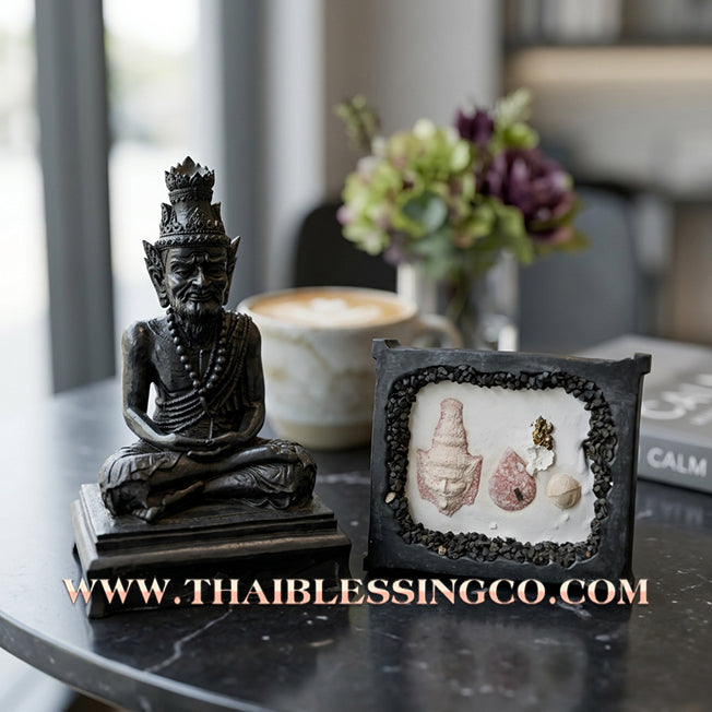 🧘‍♂️ Sacred "Rusi" (The Ascetic Sage) – Mineral Resin Altar Edition: Luang Pho Khen, Wat Ko (2015) – The Sovereign Engine for Infinite Wisdom, Financial Dominance, and Absolute Protection!
