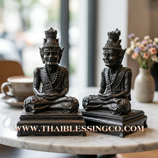 🧘‍♂️ Sacred "Rusi" (The Ascetic Sage) – Mineral Resin Altar Edition: Luang Pho Khen, Wat Ko (2015) – The Sovereign Engine for Infinite Wisdom, Financial Dominance, and Absolute Protection!