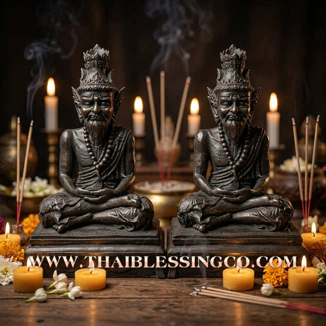 🧘‍♂️ Sacred "Rusi" (The Ascetic Sage) – Mineral Resin Altar Edition: Luang Pho Khen, Wat Ko (2015) – The Sovereign Engine for Infinite Wisdom, Financial Dominance, and Absolute Protection!