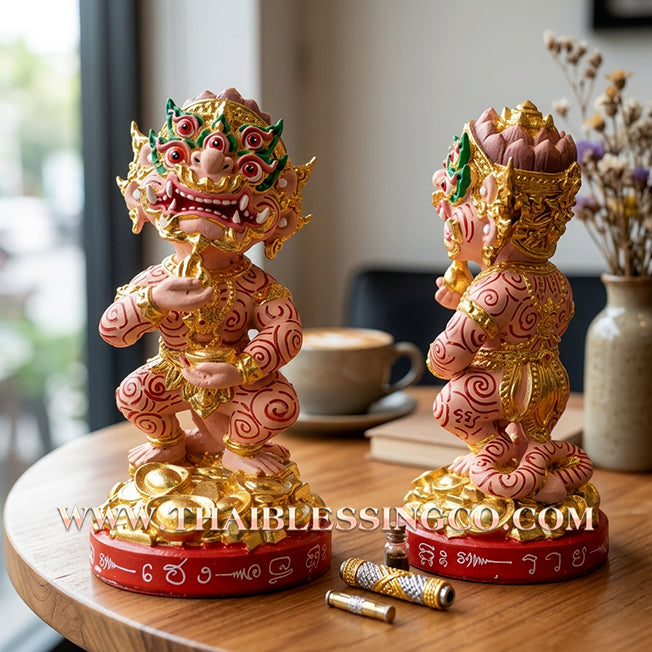 🔥 Sacred "Si Hu Ha Ta" (The Deity of Great Fortune) – Maha Heng Edition: Gold-Leaf Skin Detail – Kruba Kamfan, Wat Ko Choke (2023) – The High-Velocity Engine for Extraordinary Wealth, Sovereign Aura, and Absolute Victory!