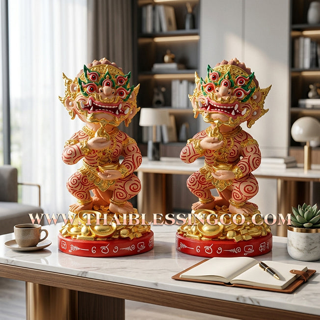 🔥 Sacred "Si Hu Ha Ta" (The Deity of Great Fortune) – Maha Heng Edition: Gold-Leaf Skin Detail – Kruba Kamfan, Wat Ko Choke (2023) – The High-Velocity Engine for Extraordinary Wealth, Sovereign Aura, and Absolute Victory!