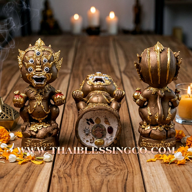 🔥 Sacred "Si Hu Ha Ta" (The Deity of Infinite Wealth) – Samrit Bronze Edition: Arjan Subin Na Na Thong (2023) – The Masterpiece Engine for Sovereign Fortune, Hypnotic Charm, and Commercial Victory!