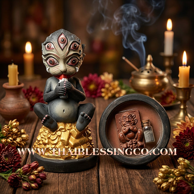 🔥 Sacred "Si Hu Ha Ta" (The Deity of Miraculous Fortune) – High-Grade Resin Edition: Luang Pu Chan, Wat Peri Phichai (2021) – The Master Tool for Rapid Wealth, Infinite Trade, and Sovereign Charisma!