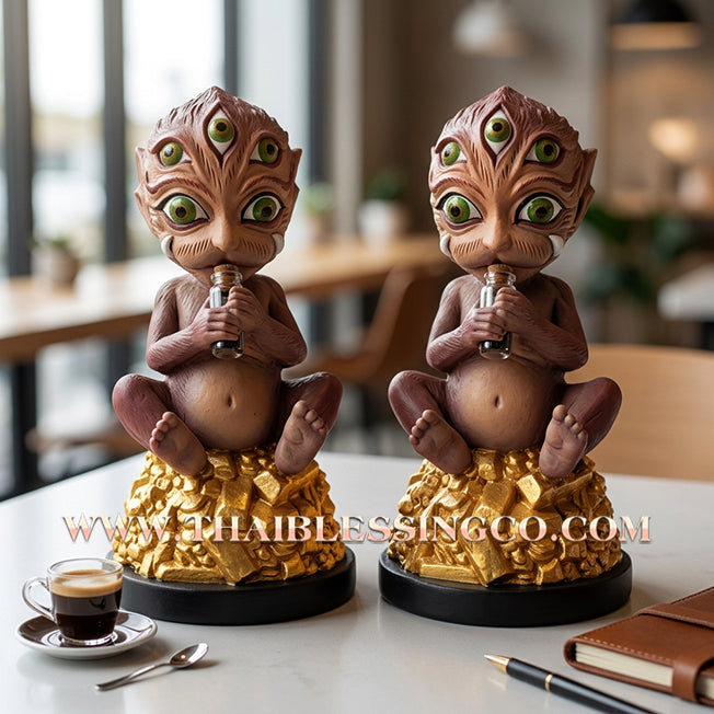 🔥 Sacred "Si Hu Ha Ta" (The Deity of Miraculous Fortune) – High-Grade Resin Edition: Luang Pu Chan, Wat Peri Phichai (2021) – The Master Tool for Rapid Wealth, Infinite Trade, and Sovereign Charisma!