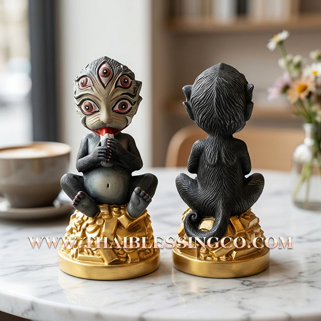🔥 Sacred "Si Hu Ha Ta" (The Deity of Miraculous Fortune) – High-Grade Resin Edition: Luang Pu Chan, Wat Peri Phichai (2021) – The Master Tool for Rapid Wealth, Infinite Trade, and Sovereign Charisma!