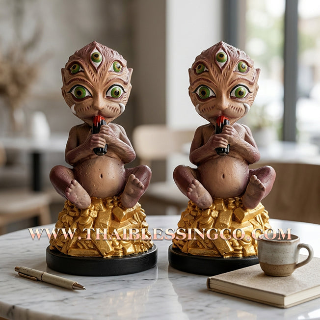 🔥 Sacred "Si Hu Ha Ta" (The Deity of Miraculous Fortune) – High-Grade Resin Edition: Luang Pu Chan, Wat Peri Phichai (2021) – The Master Tool for Rapid Wealth, Infinite Trade, and Sovereign Charisma!
