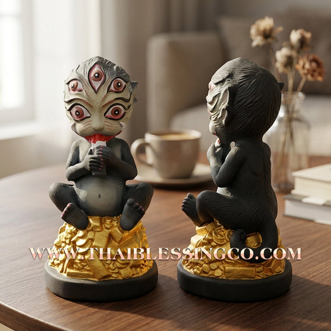 🔥 Sacred "Si Hu Ha Ta" (The Deity of Miraculous Fortune) – High-Grade Resin Edition: Luang Pu Chan, Wat Peri Phichai (2021) – The Master Tool for Rapid Wealth, Infinite Trade, and Sovereign Charisma!