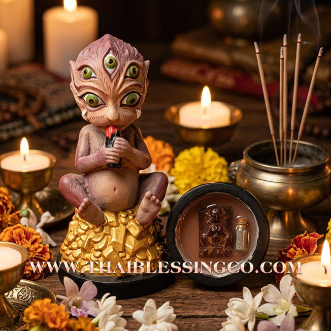 🔥 Sacred "Si Hu Ha Ta" (The Deity of Miraculous Fortune) – High-Grade Resin Edition: Luang Pu Chan, Wat Peri Phichai (2021) – The Master Tool for Rapid Wealth, Infinite Trade, and Sovereign Charisma!