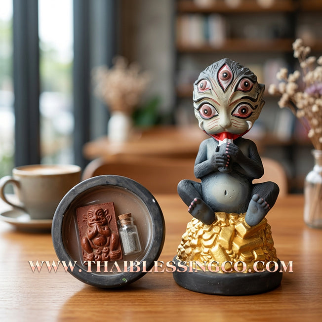 🔥 Sacred "Si Hu Ha Ta" (The Deity of Miraculous Fortune) – High-Grade Resin Edition: Luang Pu Chan, Wat Peri Phichai (2021) – The Master Tool for Rapid Wealth, Infinite Trade, and Sovereign Charisma!