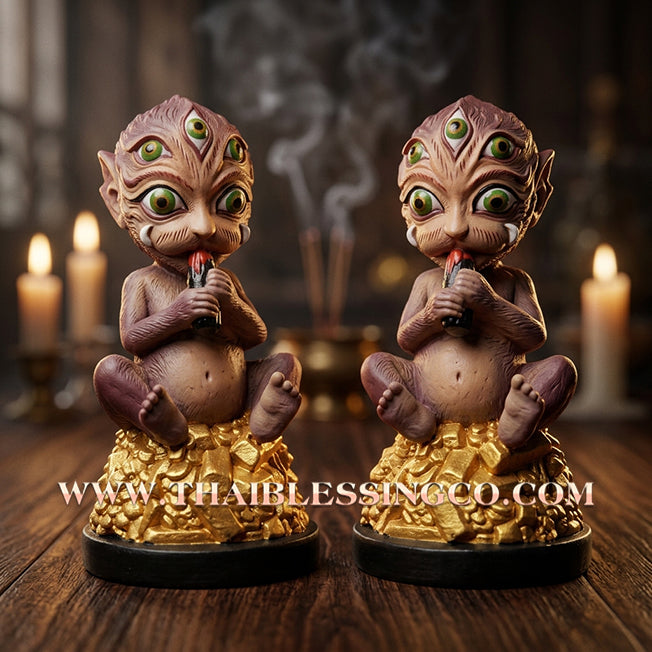 🔥 Sacred "Si Hu Ha Ta" (The Deity of Miraculous Fortune) – High-Grade Resin Edition: Luang Pu Chan, Wat Peri Phichai (2021) – The Master Tool for Rapid Wealth, Infinite Trade, and Sovereign Charisma!