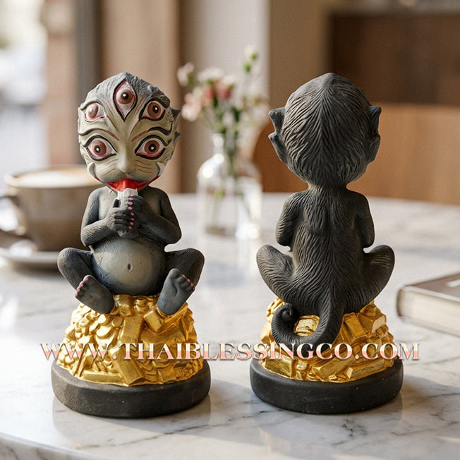 🔥 Sacred "Si Hu Ha Ta" (The Deity of Miraculous Fortune) – High-Grade Resin Edition: Luang Pu Chan, Wat Peri Phichai (2021) – The Master Tool for Rapid Wealth, Infinite Trade, and Sovereign Charisma!