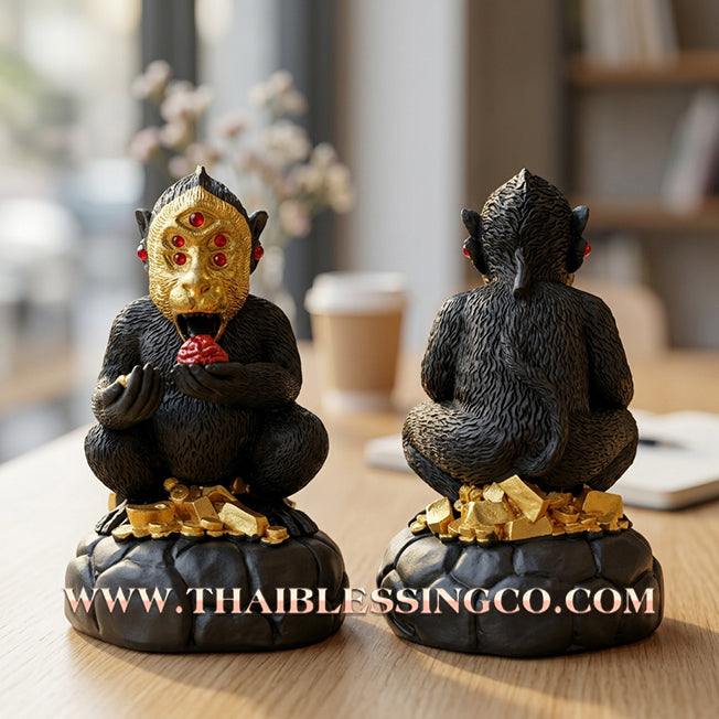 🔥 Sacred "Si Hu Ha Ta" (The Deity of Miraculous Fortune) – Mineral Ore with Golden Face Edition: Kruba Nuea Rit, Wat Tha Nak (2018) – The Primal Engine for Extreme Wealth, Sovereign Authority, and Unstoppable Prosperity!