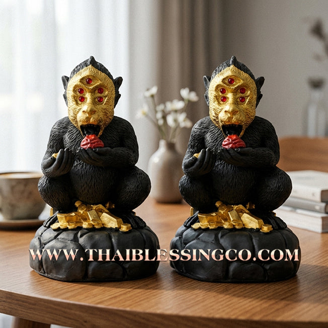 🔥 Sacred "Si Hu Ha Ta" (The Deity of Miraculous Fortune) – Mineral Ore with Golden Face Edition: Kruba Nuea Rit, Wat Tha Nak (2018) – The Primal Engine for Extreme Wealth, Sovereign Authority, and Unstoppable Prosperity!