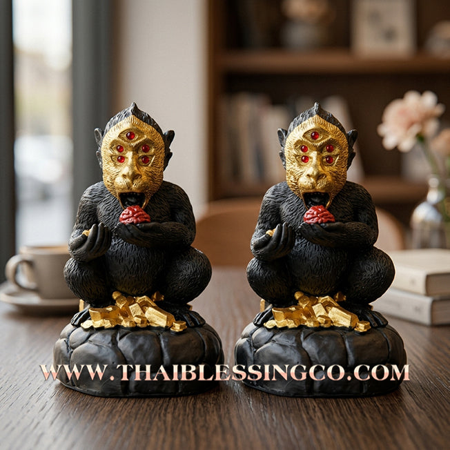 🔥 Sacred "Si Hu Ha Ta" (The Deity of Miraculous Fortune) – Mineral Ore with Golden Face Edition: Kruba Nuea Rit, Wat Tha Nak (2018) – The Primal Engine for Extreme Wealth, Sovereign Authority, and Unstoppable Prosperity!