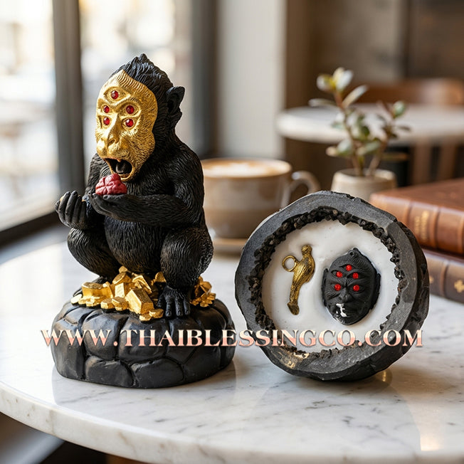 🔥 Sacred "Si Hu Ha Ta" (The Deity of Miraculous Fortune) – Mineral Ore with Golden Face Edition: Kruba Nuea Rit, Wat Tha Nak (2018) – The Primal Engine for Extreme Wealth, Sovereign Authority, and Unstoppable Prosperity!