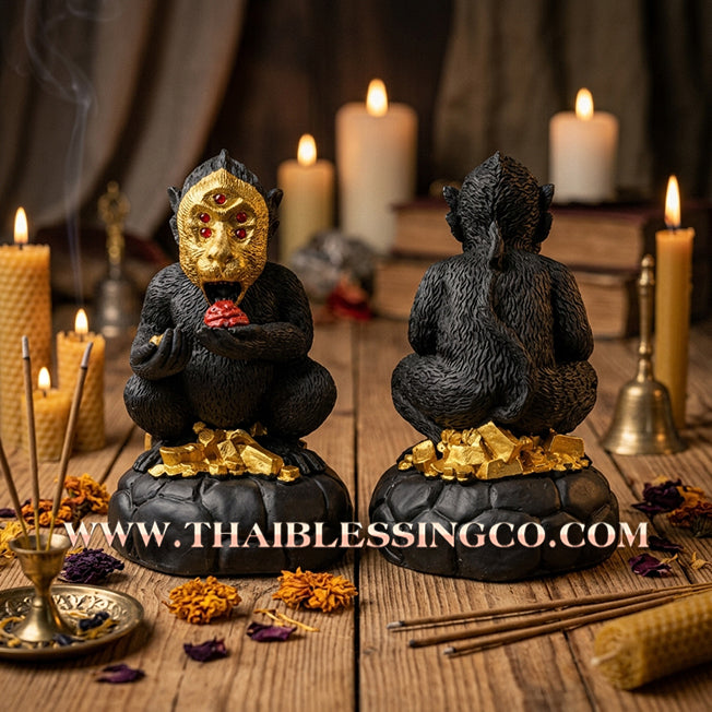 🔥 Sacred "Si Hu Ha Ta" (The Deity of Miraculous Fortune) – Mineral Ore with Golden Face Edition: Kruba Nuea Rit, Wat Tha Nak (2018) – The Primal Engine for Extreme Wealth, Sovereign Authority, and Unstoppable Prosperity!