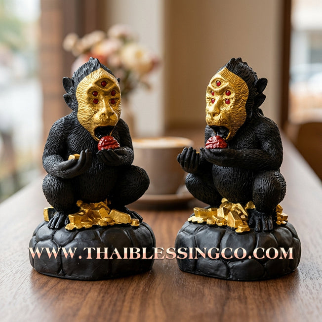 🔥 Sacred "Si Hu Ha Ta" (The Deity of Miraculous Fortune) – Mineral Ore with Golden Face Edition: Kruba Nuea Rit, Wat Tha Nak (2018) – The Primal Engine for Extreme Wealth, Sovereign Authority, and Unstoppable Prosperity!