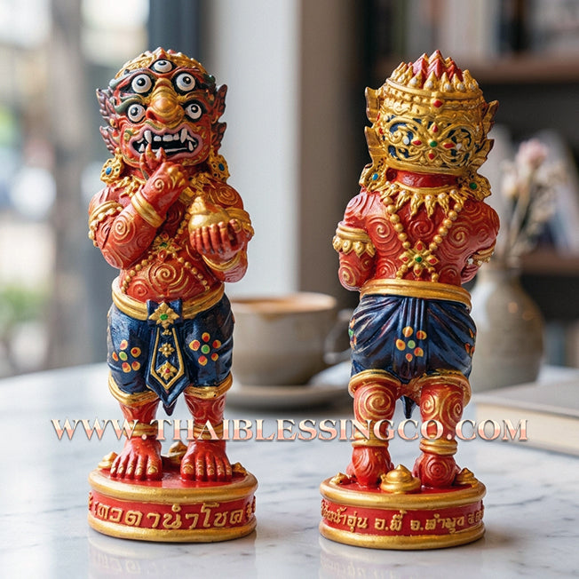 ✨🔥 Sacred "Si Hu Ha Ta" (The Deity of Miraculous Fortune) – Ruay Charoen Edition: Kruba Boonyang, Wat Huay Nam Un (2024) – The Supreme Engine for Prosperous Wealth, Sovereign Authority, and Absolute Protection!
