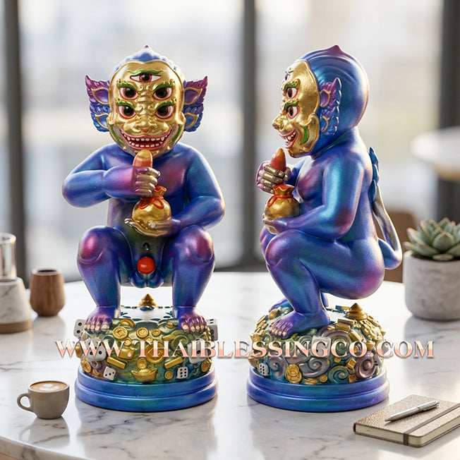 ✨🔥 Sacred "Si Hu Ha Ta" (The Deity of Overflowing Prosperity) – Lamsam Edition: Kruba Kamfan, Wat Ko Choke (2025) – The High-Velocity Engine for Extraordinary Wealth, Sovereign Influence, and Commercial Victory!