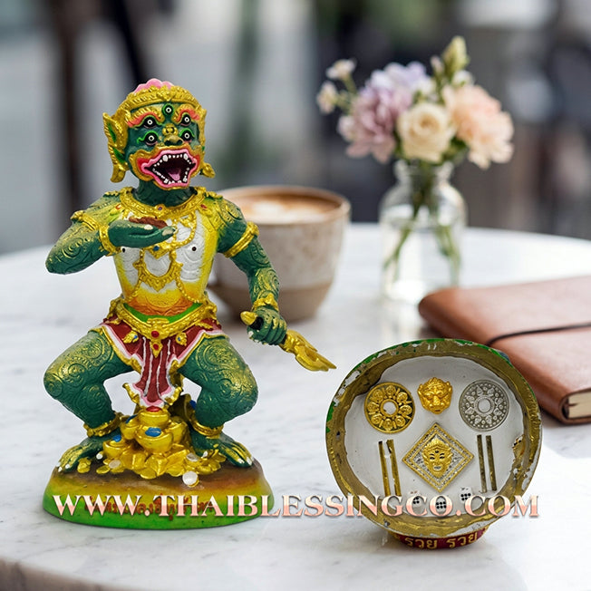 🔥 Sacred "Si Hu Ha Ta" (The Five-Eyed, Four-Eared Deity) – Master Casting Samrit Bronze Edition: Arjan Subin Na Na Thong (2018) – The Ultimate Engine for Windfall Wealth, Infinite Liquidity, and Sovereign Success!