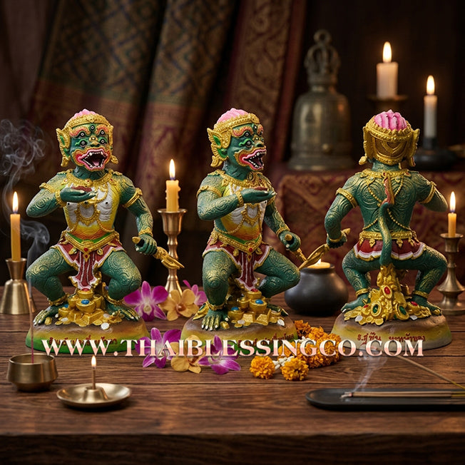 🔥 Sacred "Si Hu Ha Ta" (The Five-Eyed, Four-Eared Deity) – Master Casting Samrit Bronze Edition: Arjan Subin Na Na Thong (2018) – The Ultimate Engine for Windfall Wealth, Infinite Liquidity, and Sovereign Success!