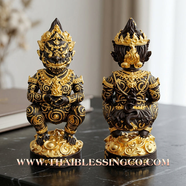 ✨🔥 Sacred "Si Hu Ha Ta" (The Lanna Wealth Deity) – Gold-Leaf Bronze Edition: Kruba Kamfan, Wat Ko Choke (2023) – The Imperial Engine for Supreme Windfalls, Golden Liquidity, and Sovereign Prosperity!