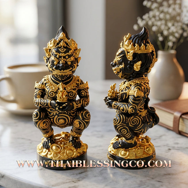 ✨🔥 Sacred "Si Hu Ha Ta" (The Lanna Wealth Deity) – Gold-Leaf Bronze Edition: Kruba Kamfan, Wat Ko Choke (2023) – The Imperial Engine for Supreme Windfalls, Golden Liquidity, and Sovereign Prosperity!