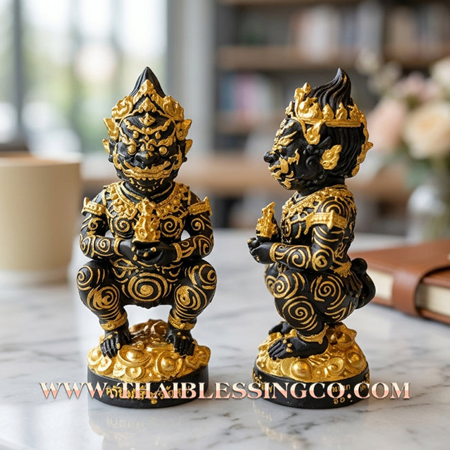 ✨🔥 Sacred "Si Hu Ha Ta" (The Lanna Wealth Deity) – Gold-Leaf Bronze Edition: Kruba Kamfan, Wat Ko Choke (2023) – The Imperial Engine for Supreme Windfalls, Golden Liquidity, and Sovereign Prosperity!