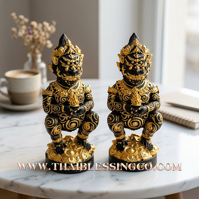 ✨🔥 Sacred "Si Hu Ha Ta" (The Lanna Wealth Deity) – Gold-Leaf Bronze Edition: Kruba Kamfan, Wat Ko Choke (2023) – The Imperial Engine for Supreme Windfalls, Golden Liquidity, and Sovereign Prosperity!