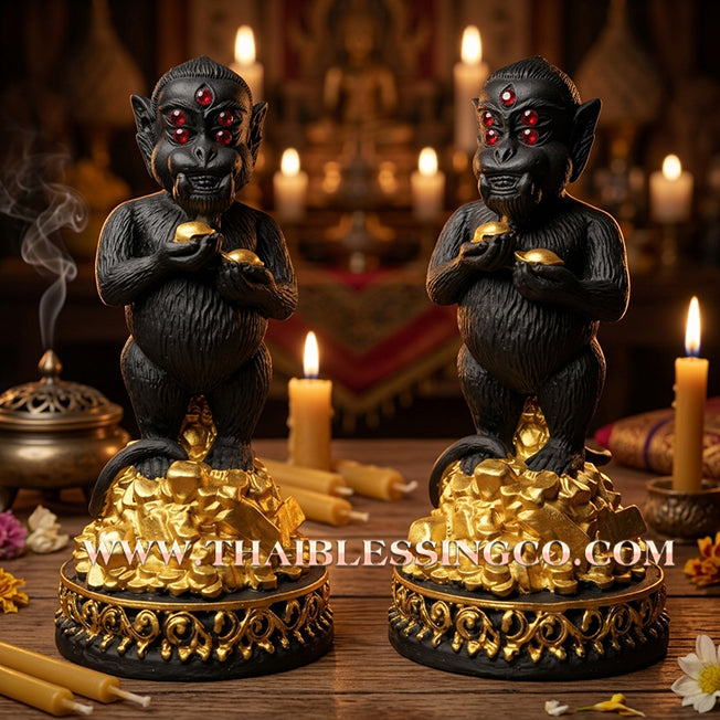 ✨🔥 Sacred "Si Hu Ha Ta" (The Standing Deity of Miraculous Fortune) – Mystical Mineral Ore Edition: Kruba Nuea Rit, Wat Tha Nak (2018) – The Vertical Engine for Peak Wealth, Sovereign Authority, and Unstoppable Prosperity!