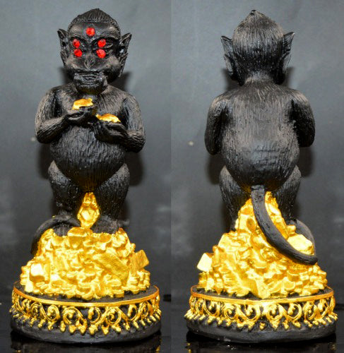 ✨🔥 Sacred "Si Hu Ha Ta" (The Standing Deity of Miraculous Fortune) – Mystical Mineral Ore Edition: Kruba Nuea Rit, Wat Tha Nak (2018) – The Vertical Engine for Peak Wealth, Sovereign Authority, and Unstoppable Prosperity!