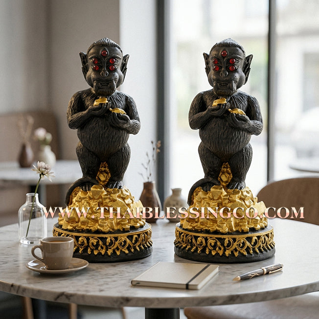 ✨🔥 Sacred "Si Hu Ha Ta" (The Standing Deity of Miraculous Fortune) – Mystical Mineral Ore Edition: Kruba Nuea Rit, Wat Tha Nak (2018) – The Vertical Engine for Peak Wealth, Sovereign Authority, and Unstoppable Prosperity!