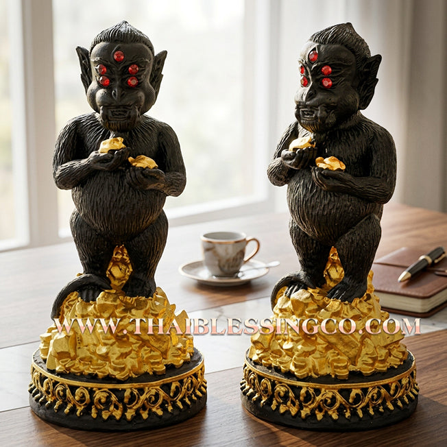 ✨🔥 Sacred "Si Hu Ha Ta" (The Standing Deity of Miraculous Fortune) – Mystical Mineral Ore Edition: Kruba Nuea Rit, Wat Tha Nak (2018) – The Vertical Engine for Peak Wealth, Sovereign Authority, and Unstoppable Prosperity!