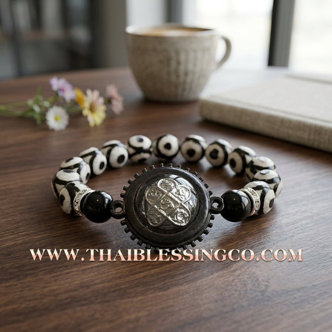 ✨🕉️ Sacred Silver-Plated Bronze Khot Setthi (Mega-Billionaire) Sacred Sphere – Saraphat Nuek Edition Luang Pho Wan, Wat Khlong Khun (2018) – The Ultimate Lanna-style Talisman for Manifesting Wealth, Universal Protection, and Infinite Prosperity