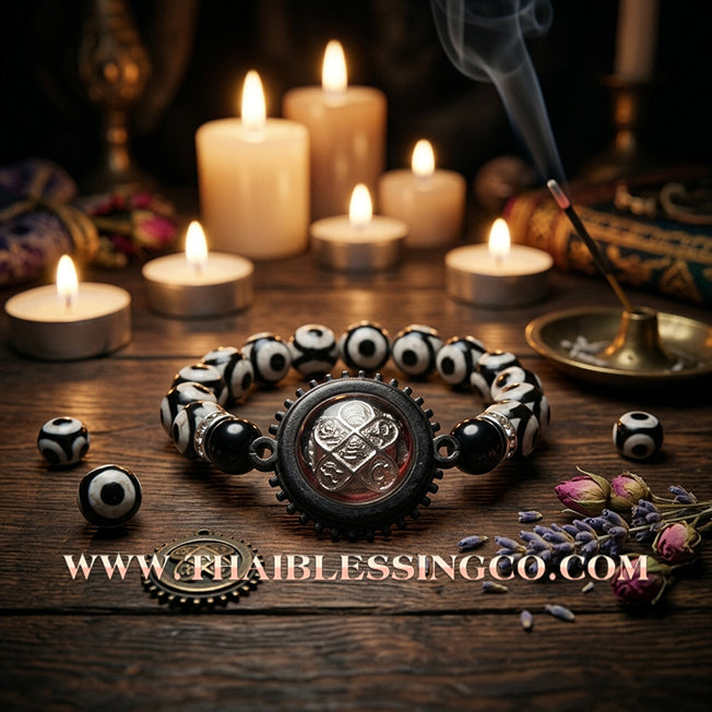 ✨🕉️ Sacred Silver-Plated Bronze Khot Setthi (Mega-Billionaire) Sacred Sphere – Saraphat Nuek Edition Luang Pho Wan, Wat Khlong Khun (2018) – The Ultimate Lanna-style Talisman for Manifesting Wealth, Universal Protection, and Infinite Prosperity