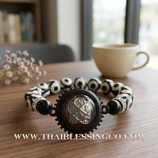 ✨🕉️ Sacred Silver-Plated Bronze Khot Setthi (Mega-Billionaire) Sacred Sphere – Saraphat Nuek Edition Luang Pho Wan, Wat Khlong Khun (2018) – The Ultimate Lanna-style Talisman for Manifesting Wealth, Universal Protection, and Infinite Prosperity
