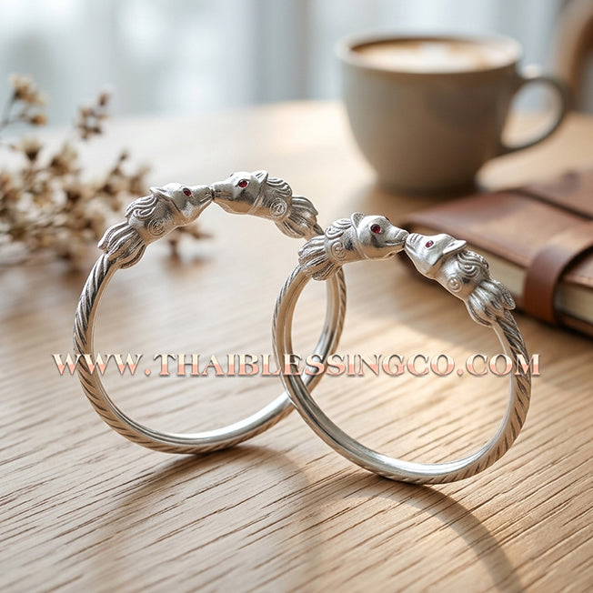 ✨🕉️ Sacred Silver-Plated Bronze "Nine-Tailed Fox Millionaire" Bracelet: Master Achan Subin Na Na Thong (2016 Exclusive Edition) – The Ultimate Celestial Enchantment Talisman for Billionaire Wealth, Irresistible Charisma, and Social Dominance