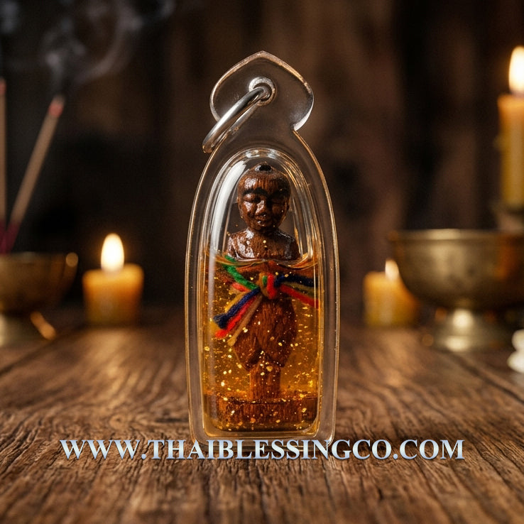 ✨ Sacred Spirit Guardian: Hand-Carved Takian Wood Kuman Thong – Ancient Ghost Wood Wealth Magnet & Miracle Worker (2016 Edition by Arjan Somsak)