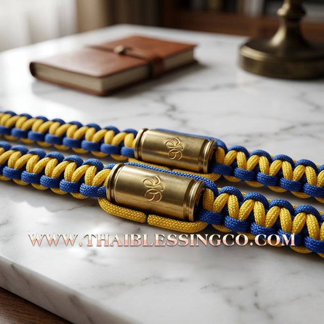 ✨🕉️ Sacred "Takrud Luk Puen" (Bullet Shell) Protection Bracelet: Luang Pu Rit, Wat Chonprathan Ratchadamri (2004 Exclusive Edition) – The Legendary "Kong Grapan" Shield for Absolute Safety, Invincibility, and Commanding Authority