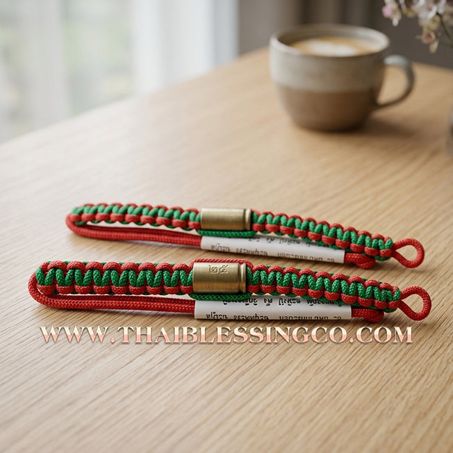 ✨🕉️ Sacred "Takrud Luk Puen" (Bullet Shell) Protection Bracelet: Luang Pu Rit, Wat Chonprathan Ratchadamri (2004 Exclusive Edition) – The Legendary "Kong Grapan" Shield for Absolute Safety, Invincibility, and Commanding Authority