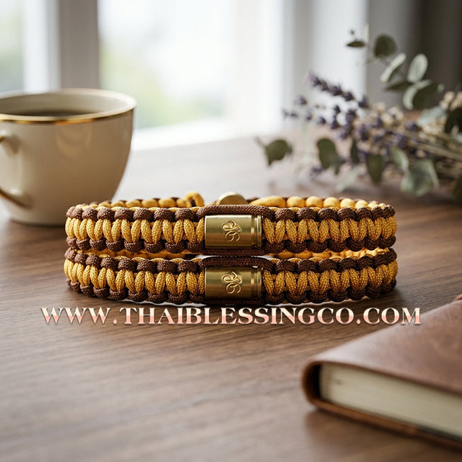 ✨🕉️ Sacred "Takrud Luk Puen" (Bullet Shell) Protection Bracelet: Luang Pu Rit, Wat Chonprathan Ratchadamri (2004 Exclusive Edition) – The Legendary "Kong Grapan" Shield for Absolute Safety, Invincibility, and Commanding Authority