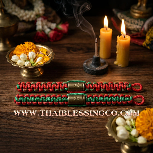 ✨🕉️ Sacred "Takrud Luk Puen" (Bullet Shell) Protection Bracelet: Luang Pu Rit, Wat Chonprathan Ratchadamri (2004 Exclusive Edition) – The Legendary "Kong Grapan" Shield for Absolute Safety, Invincibility, and Commanding Authority
