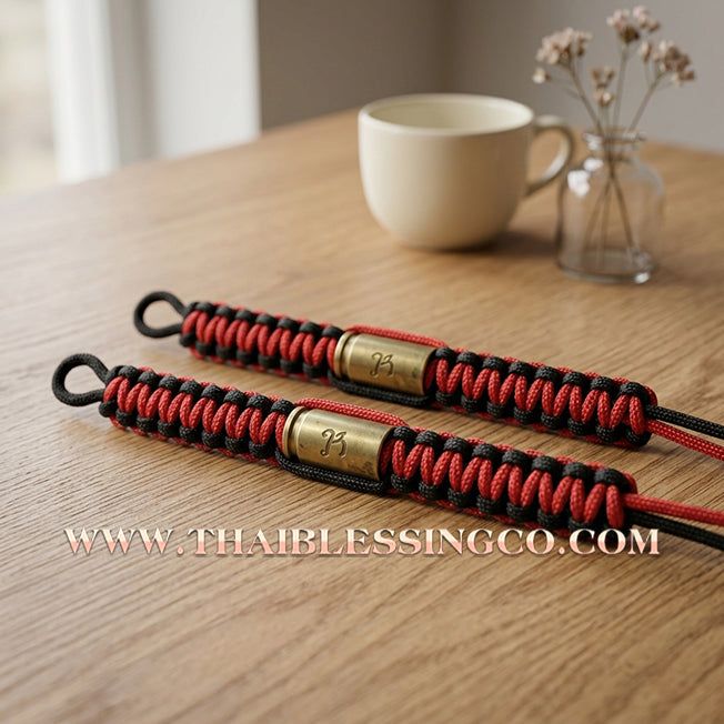 ✨🕉️ Sacred "Takrud Luk Puen" (Bullet Shell) Protection Bracelet: Luang Pu Rit, Wat Chonprathan Ratchadamri (2004 Exclusive Edition) – The Legendary "Kong Grapan" Shield for Absolute Safety, Invincibility, and Commanding Authority