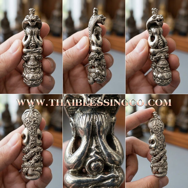 🛡️ Sacred "Takrut Maha Yant Na 108" – Alpaca Silver Edition: Phor Than Kloy, Wat Phukhaothong (2013) – The Ultimate Southern Sorcery Shield for Absolute Protection, Commanding Authority, and Infinite Financial Growth!